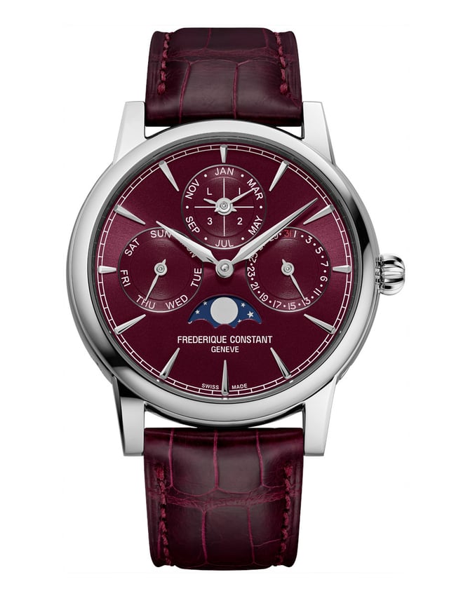 Frederique Constant Classic Perpetual Calendar Manufacture Burgundy LE: Front
