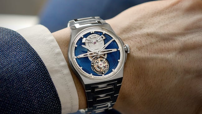 Czapek: Antarctique Flying Tourbillon Cosmic Blue​, wrist, title