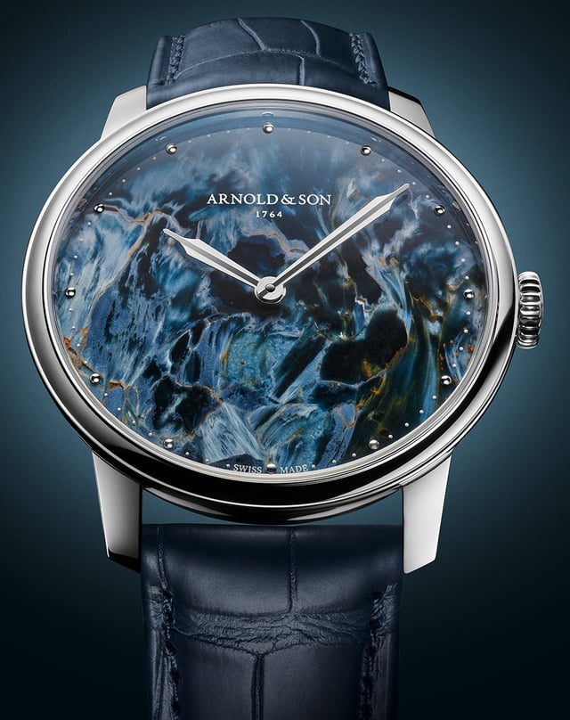 Arnold & Son – HM Pietersite, dress watch with stone dial and mechanical movement