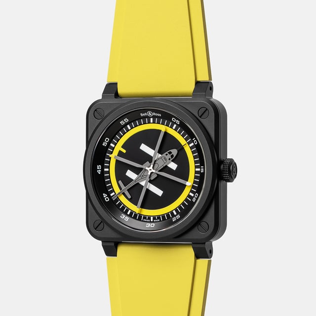 Bell & Ross BR-03 Helipad with a micro-blasted black ceramic case