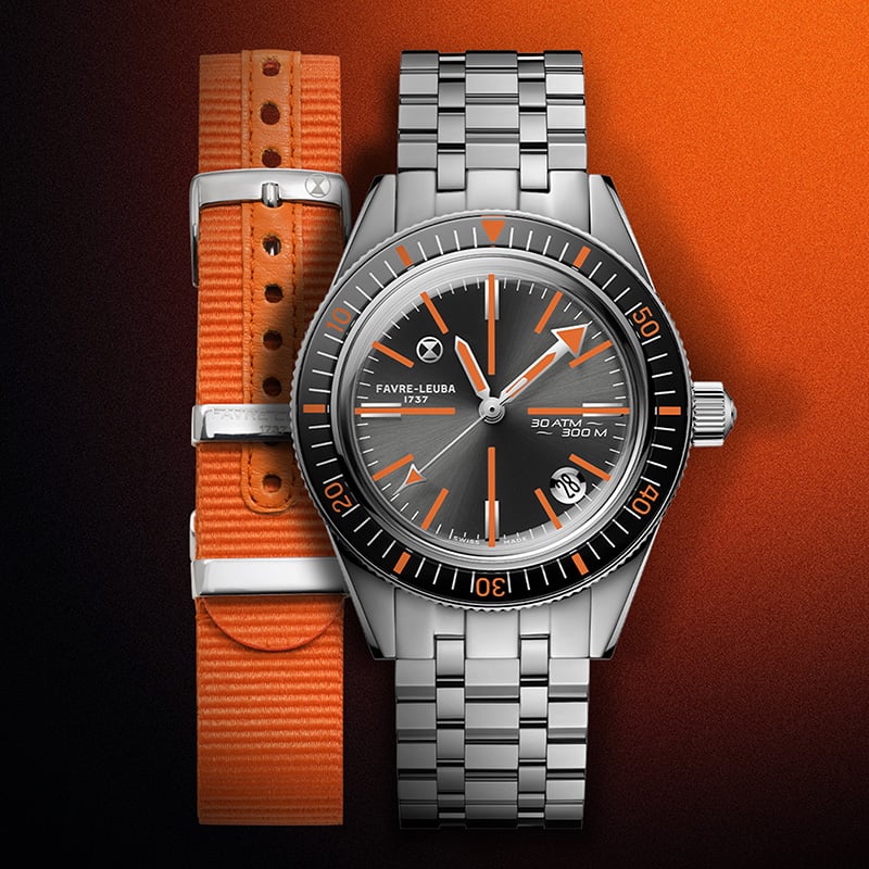 Favre Leuba Deep Raider Revival, two straps