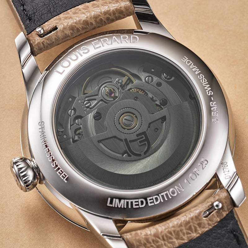 Louis Erard Marqueterie de Paille: caseback