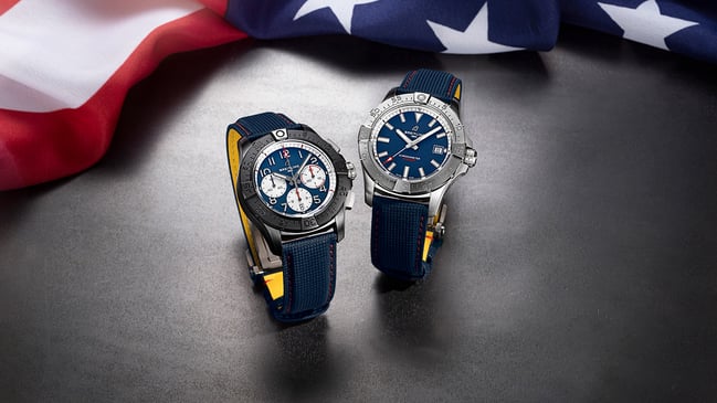 Breitling Avenger B01 Chronograph 42 Night Mission America250 SB01464A1C1X1 and Breitling Avenger Automatic 42 America250 A173281B1C1X1: Front