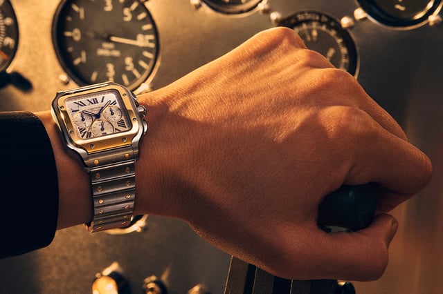 Cartier Santos Chronograph with integrated bracelet