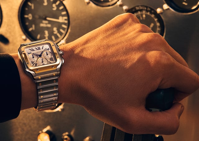 Cartier Santos Chronograph with integrated bracelet