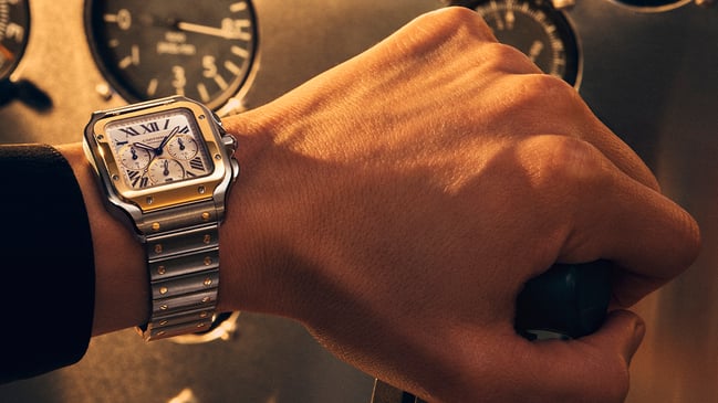 Cartier Santos Chronograph with integrated bracelet