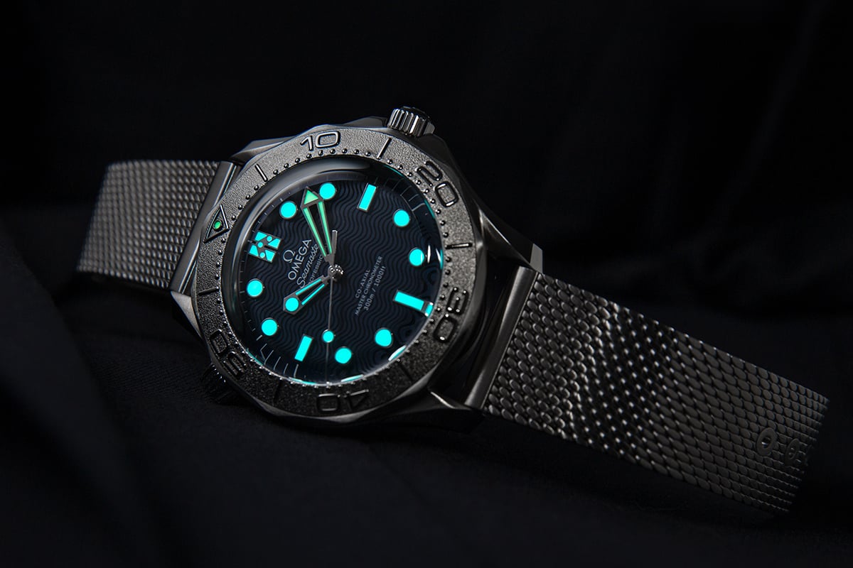 Omega Seamaster Diver 300M at night