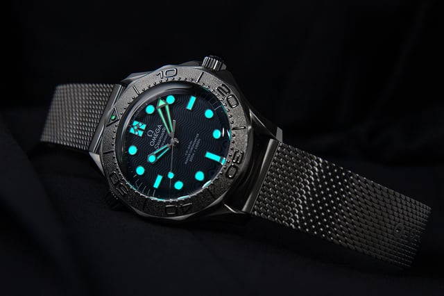 Omega Seamaster Diver 300M at night