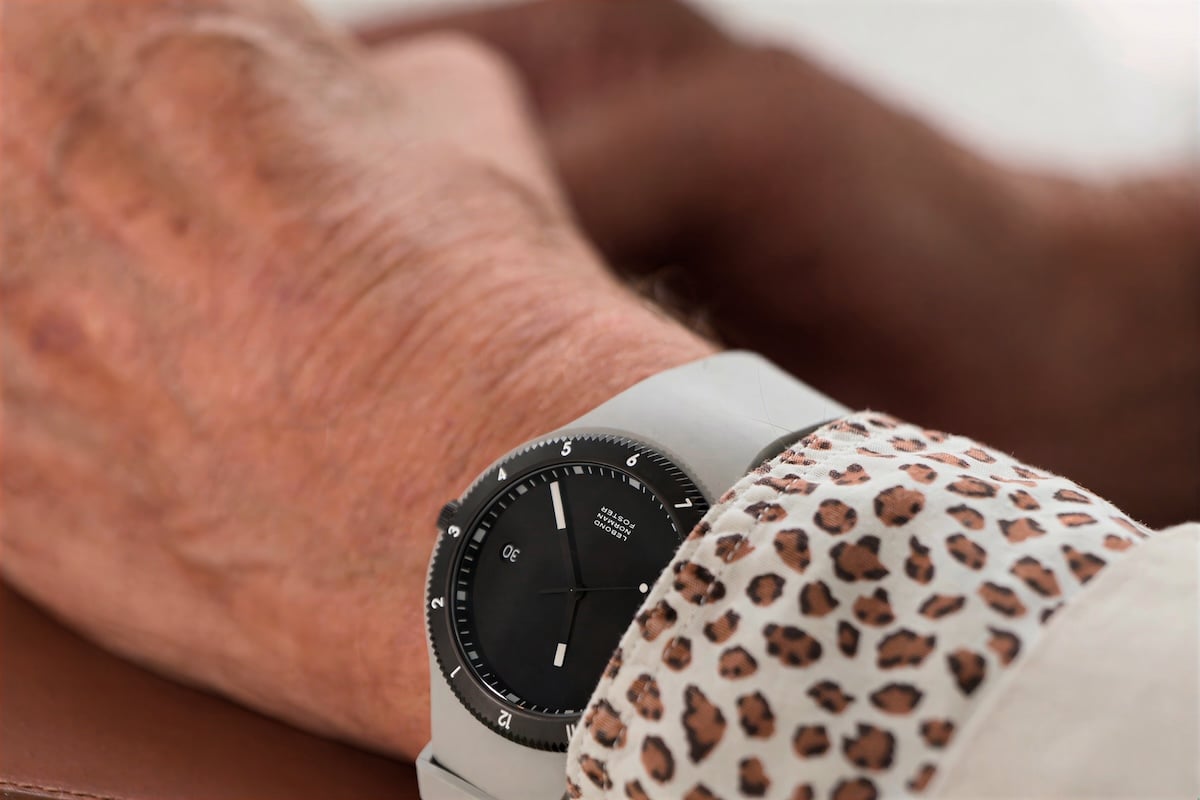 Norman Foster wearing his own watch
