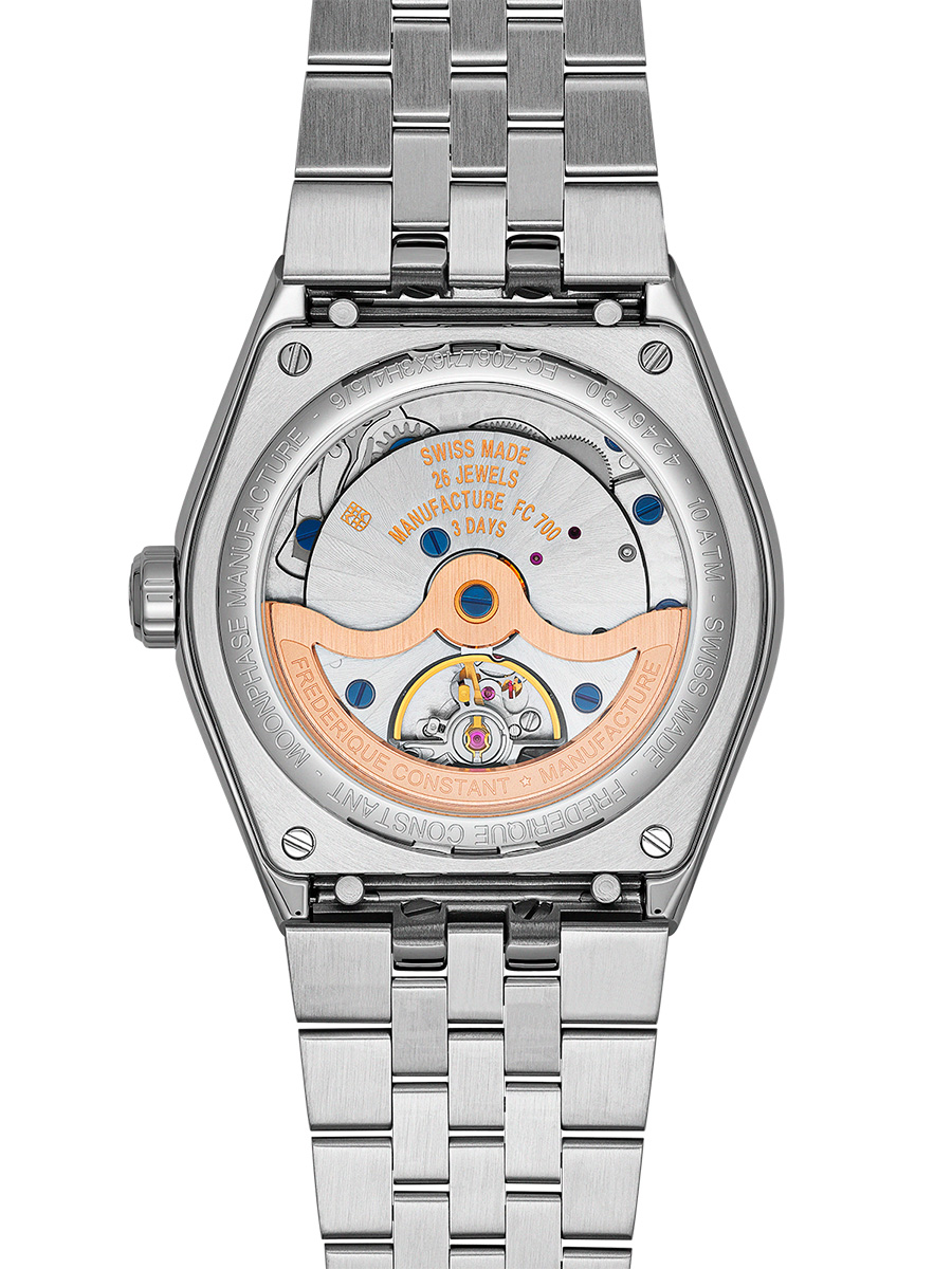 Frederique Constant Highlife Moonphase Date Manufacture: case back