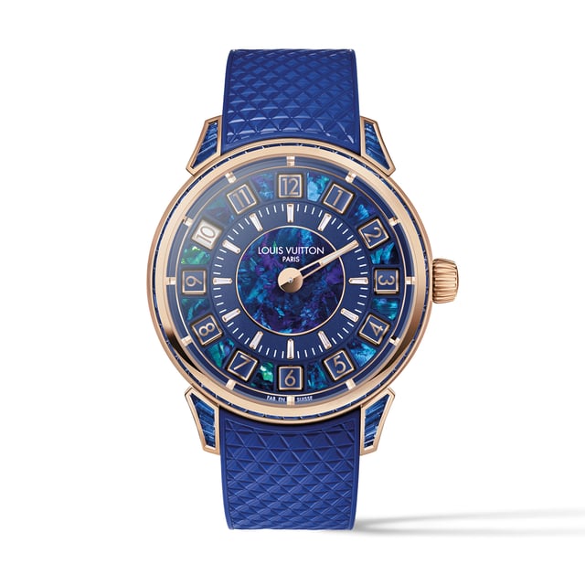 Louis Vuitton Tambour Spin Time – rose gold & sapphires, australia’s opal & diamonds dial W9PG42