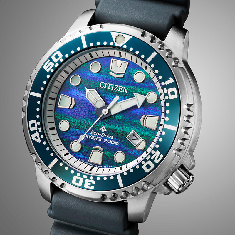 Citizen Promaster Blue Ocean BN0167-09W: dial