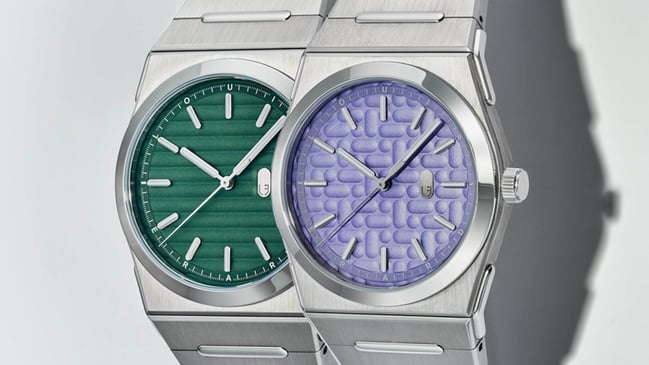 Louis Erard 2340 Mauve und 2340 Forest: two watches, title
