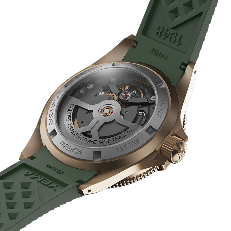Yema Superman Bronze CMM.10: case back and movement