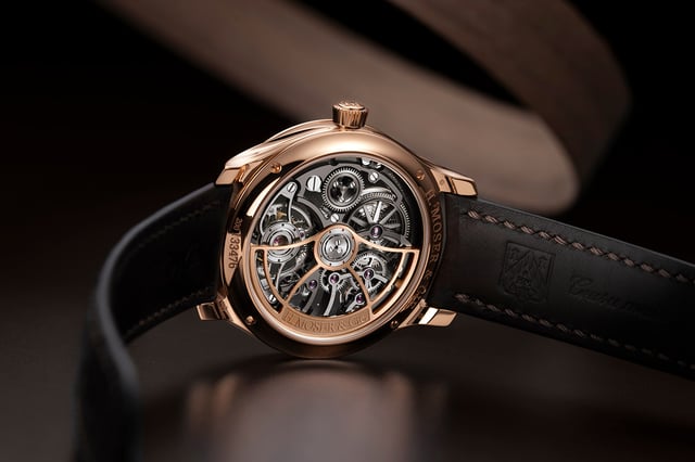 H. Moser & Cie.: Endeavour Tourbillon Skeleton, ref. 1814-0400, case back 