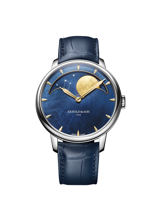 Arnold & Son Perpetual Moon 41.5 Steel Colours of the Moon, ref. 1GLBS.M03A.C263S, front