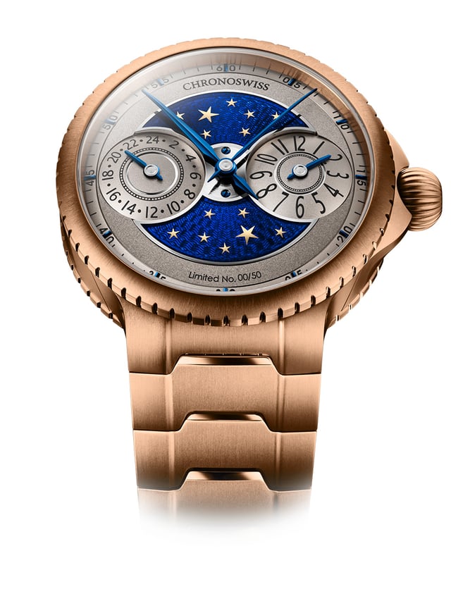 Chronoswiss Pulse GMT Enamel Sky Gold, Front
