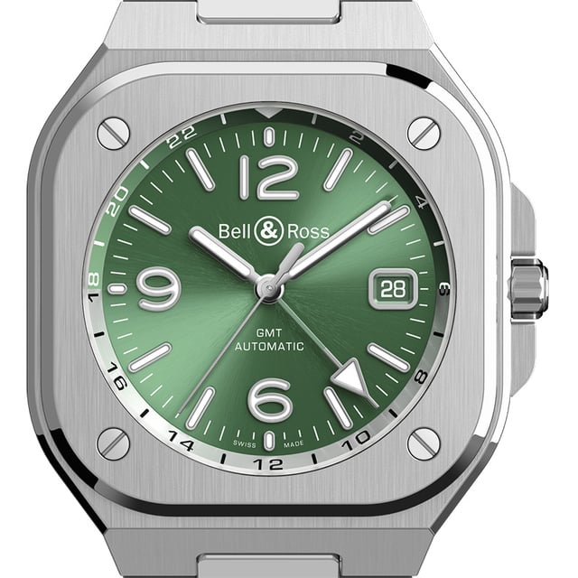 Bell & Ross BR-05 GMT Green Steel: dial
