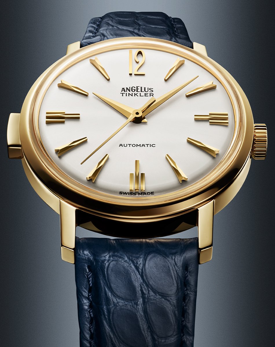 Angelus – Tinkler 1958, historically inspired special watch with automatic movement and light dial