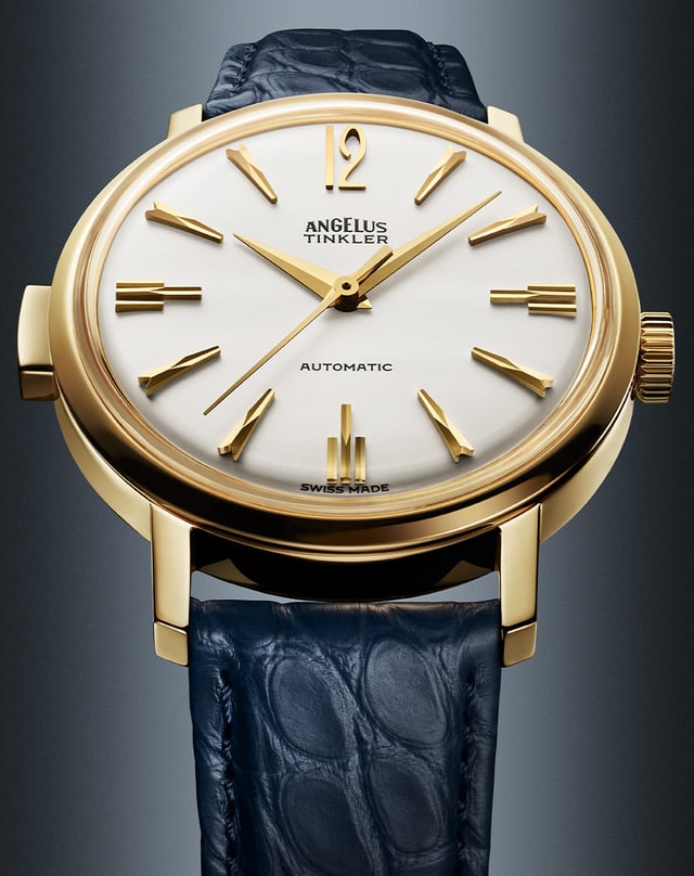 Angelus – Tinkler 1958, historically inspired special watch with automatic movement and light dial