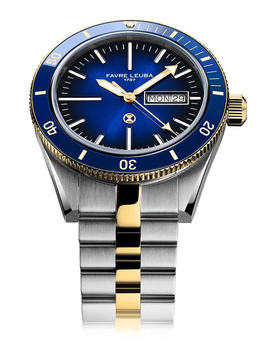 Favre Leuba Deep Raider Day Date: Blue, front