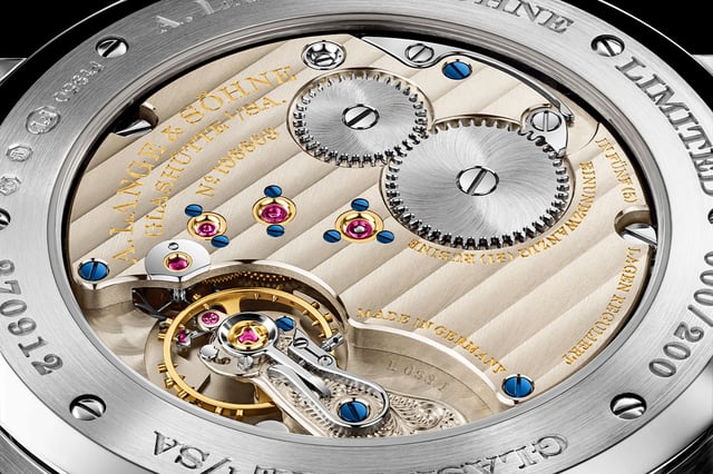 Luxury watch by A. Lange & Söhne with mechanical movement