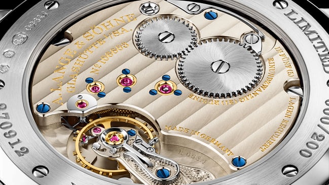 Luxury watch by A. Lange & Söhne with mechanical movement