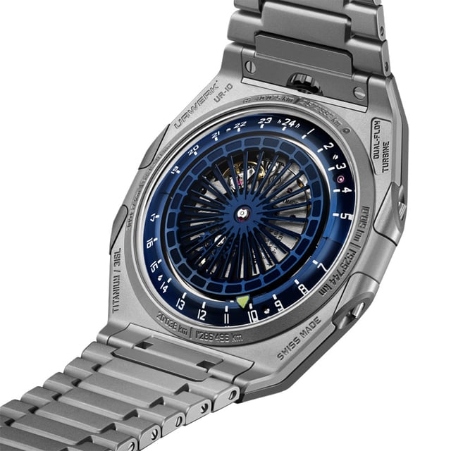 Urwerk UR-10 Spacemeter Blue, case back