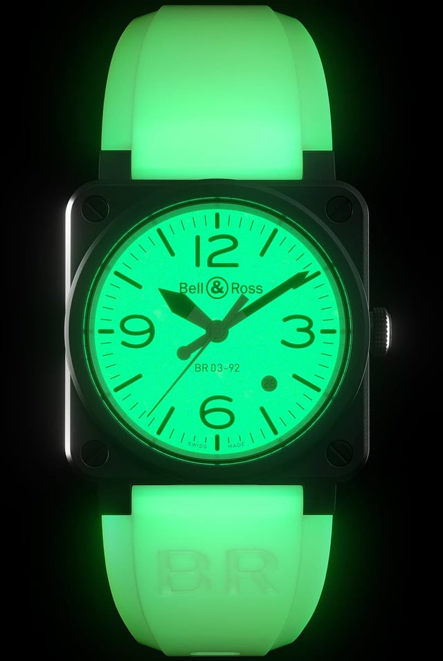 Bell & Ross: BR 03-92 Full Lum at night