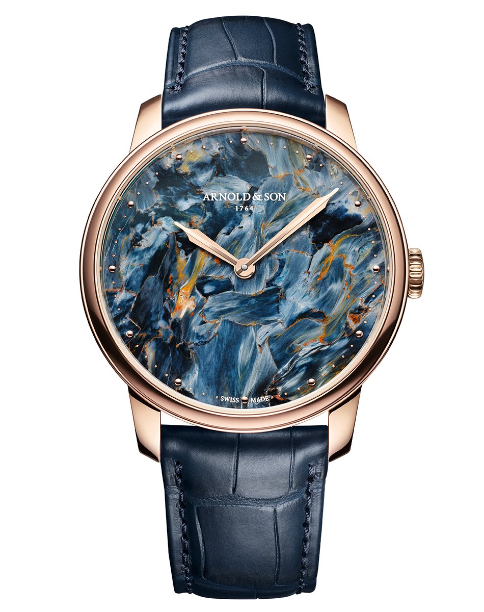 Arnold & Son – HM Pietersite, dress watch with stone dial and mechanical movement