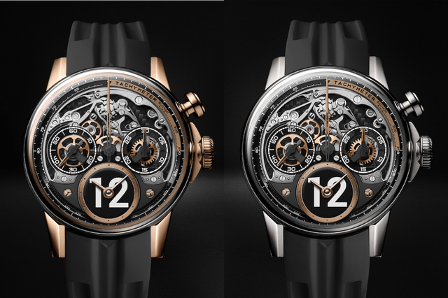 The two versions of the Louis Moinet Time to Race