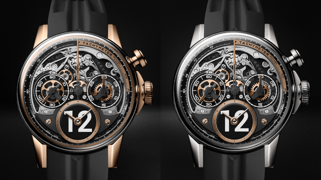 The two versions of the Louis Moinet Time to Race