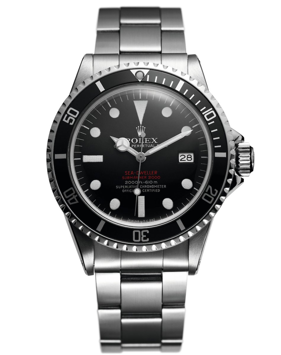 Vintage Rolex Sea-Dweller, diving watch made of stainless steel with automatic caliber