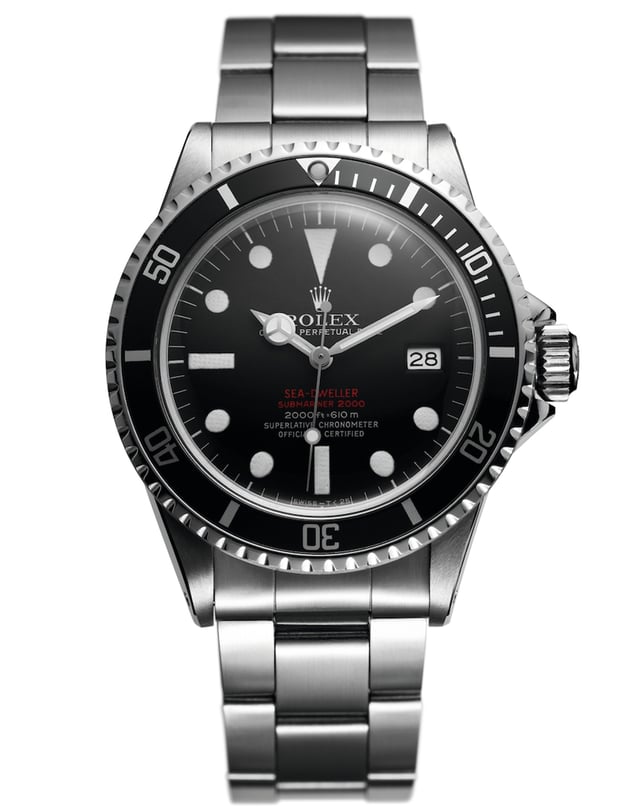 Vintage Rolex Sea-Dweller, diving watch made of stainless steel with automatic caliber