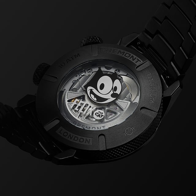 Bremont Altitude MB Meteor Felix the Cat, case back
