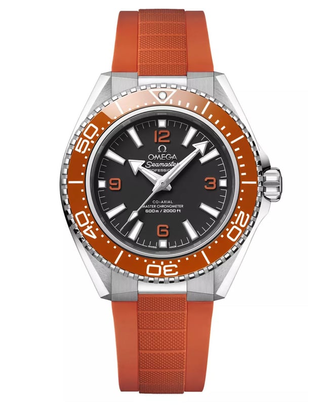Omega: Seamaster Planet Ocean 600M orange rubber strap