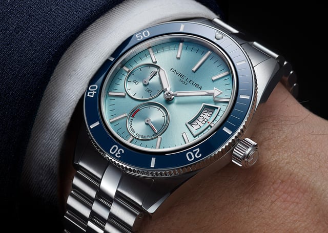 Favre Leuba Deep Raider Power Reserve, Ice Blue, title
