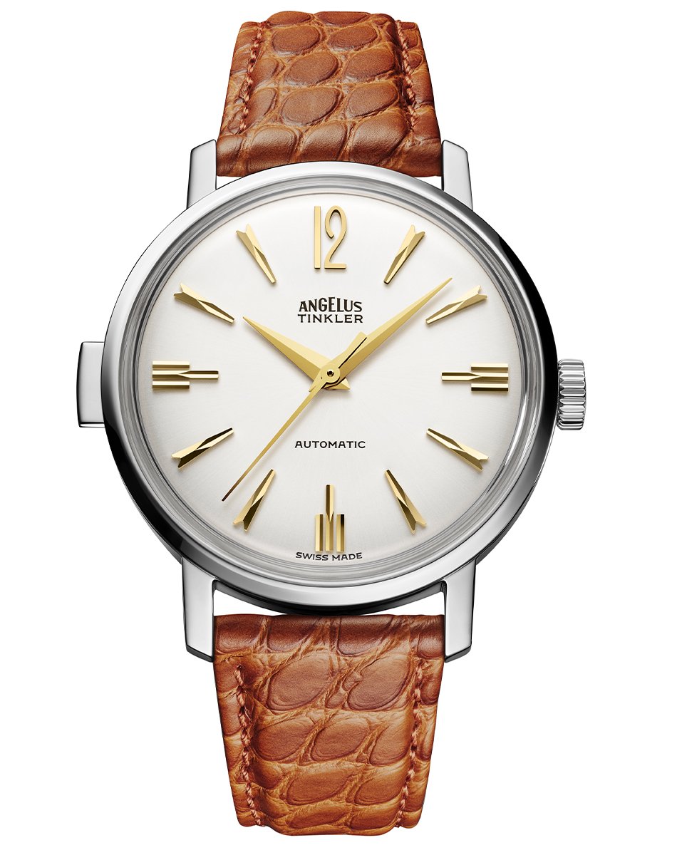 Angelus – Tinkler 1958, historically inspired special watch with automatic movement and light dial
