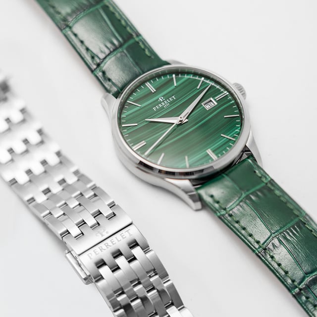 Perrelet:  Weekend Malachite