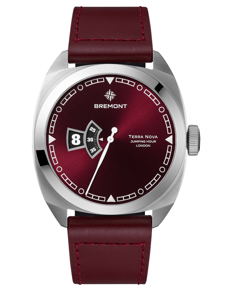 Bremont Terra Nova Jumping Hour 40mm Burgundy: Front