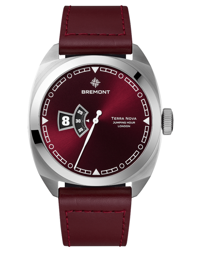 Bremont Terra Nova Jumping Hour 40mm Burgundy: Front