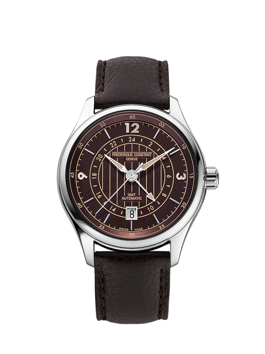 Frederique Constant Classics Runabout Automatic GMT, ref. FC-350RN5B6: Front