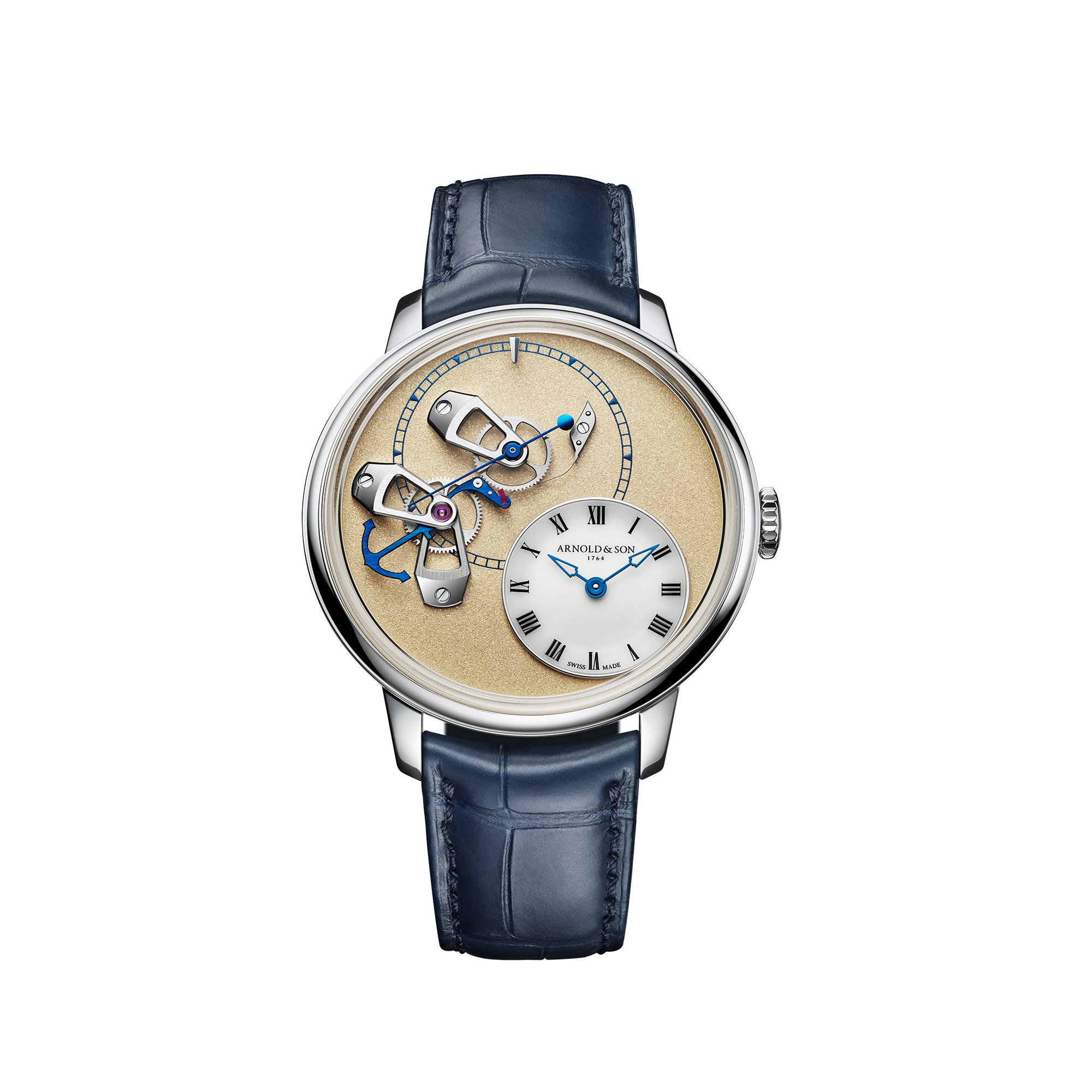 Arnold & Son DSTB Stop-Second Platinum Kingsand: Front