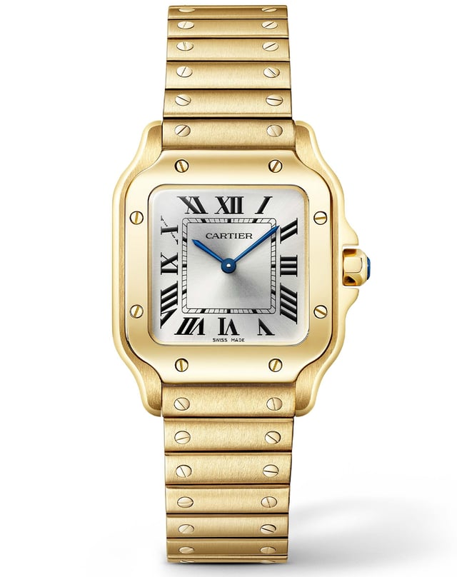 Cartier Santos, elegant gold watch