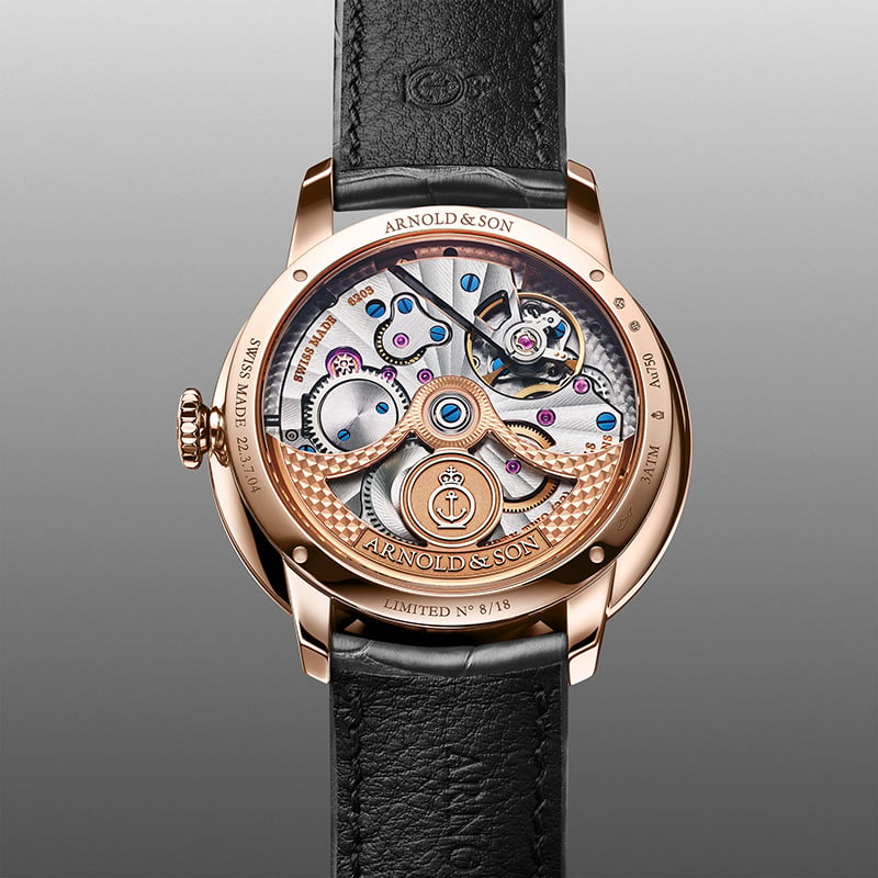 Arnold & Son DSTB Stop-Second Red Gold Cliff Grey 