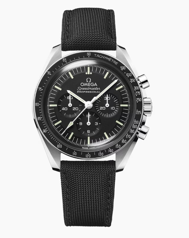 Omega – Speedmaster Moonwatch, chronograph in stainless steel with manual-winding movement
