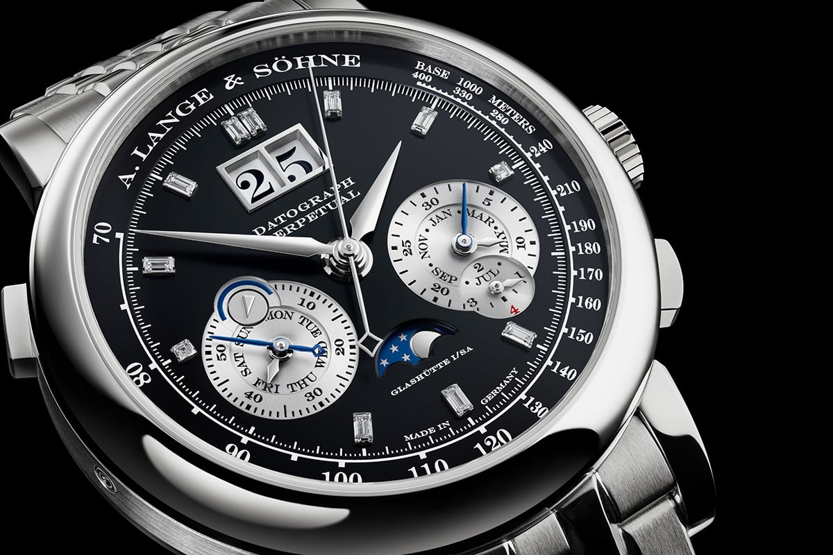 A. Lange & Söhne Datograph Perpetual Ref. 410.136E: dial
