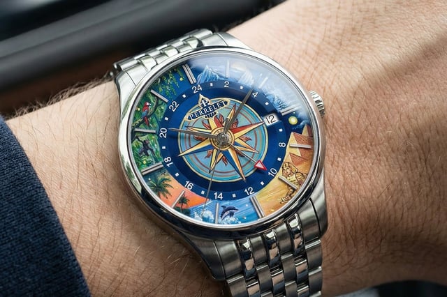 Perrelet x IFL Watches Weekend GMT Atlas: wrist, title