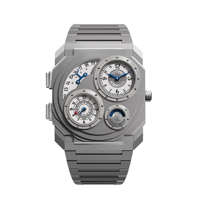 Bulgari Octo Finissimo Dual Time x Vianney Halter, titanium: Front