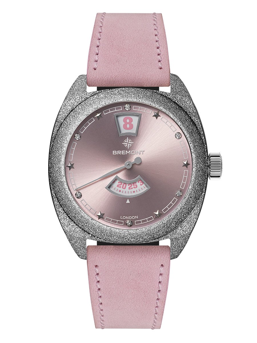 Bremont Terra Nova Jumping Hour 35mm Frosted Pink: Front